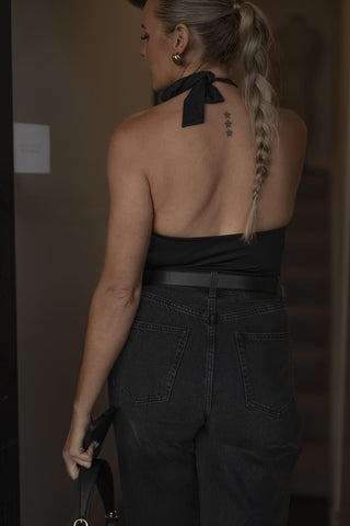 Ariana High Neck Tank - Black