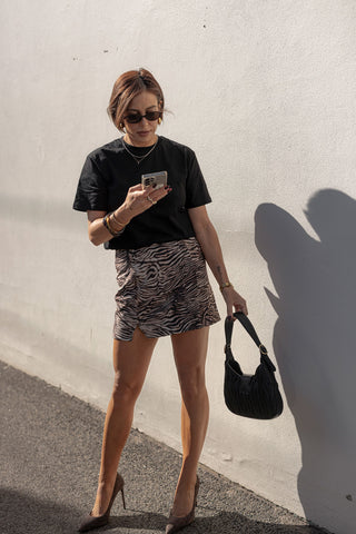 Gia Mini Skirt - Zebra