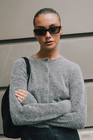 Emma Knit Cardigan - Charcoal