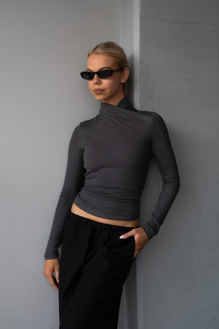 Jewel LS Top - Dark Grey