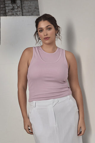 Mia Layered Tank - Orchid