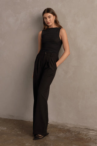 Olivia Wide Leg Pant - Black