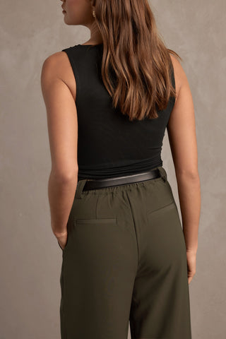 Olivia Wide Leg Pant - Olive