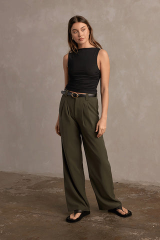 Olivia Wide Leg Pant - Olive