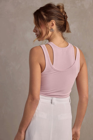 Mia Layered Tank - Orchid