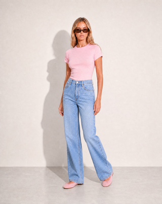 Zarah Baby Tee - Pop Pink
