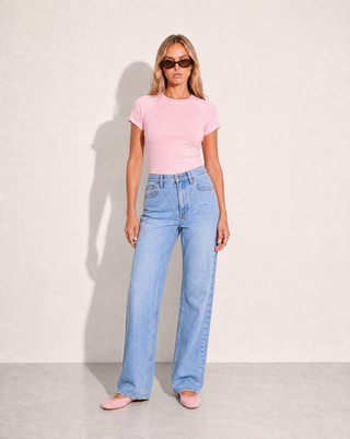 Zarah Baby Tee - Pop Pink