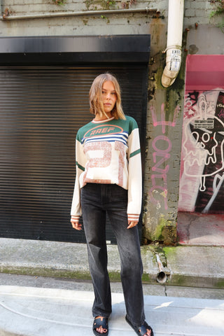 Asha LS Tee - Chalk Mutli