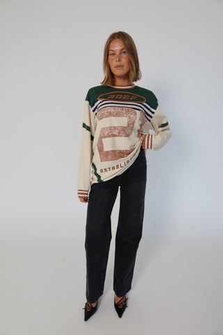 Asha LS Tee - Chalk Mutli
