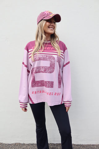 Asha LS Tee - Dusty Pink Multi