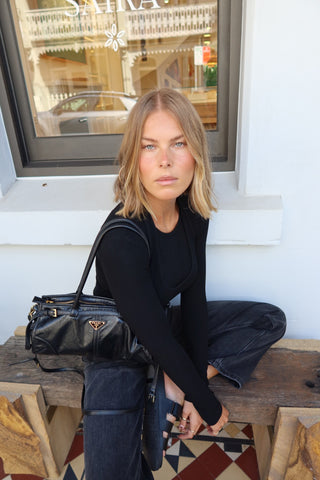 Gia Double Layer Top - Black