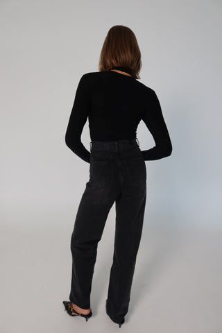 Gia Double Layer Top - Black