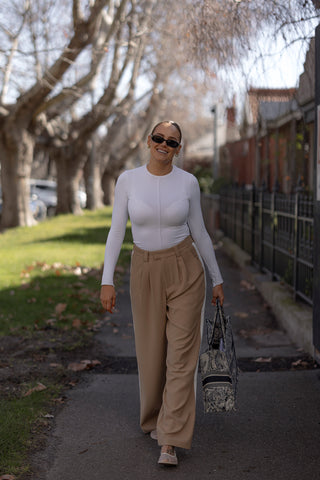 Nia Longsleeve Top - White