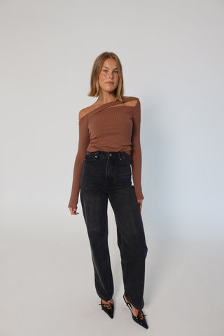 Romy High Rise Jean - Washed Black