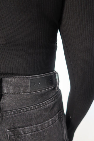 Romy High Rise Jean - Washed Black