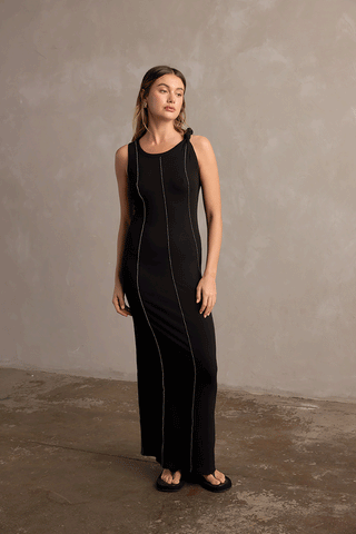 CHARLOTTE JERSEY MAXI DRESS - BLACK